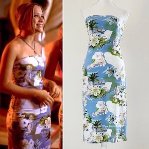 Super Rare Y2K Vintage Tropical Dress ASO The Olsen Twins in Holiday in the Sun